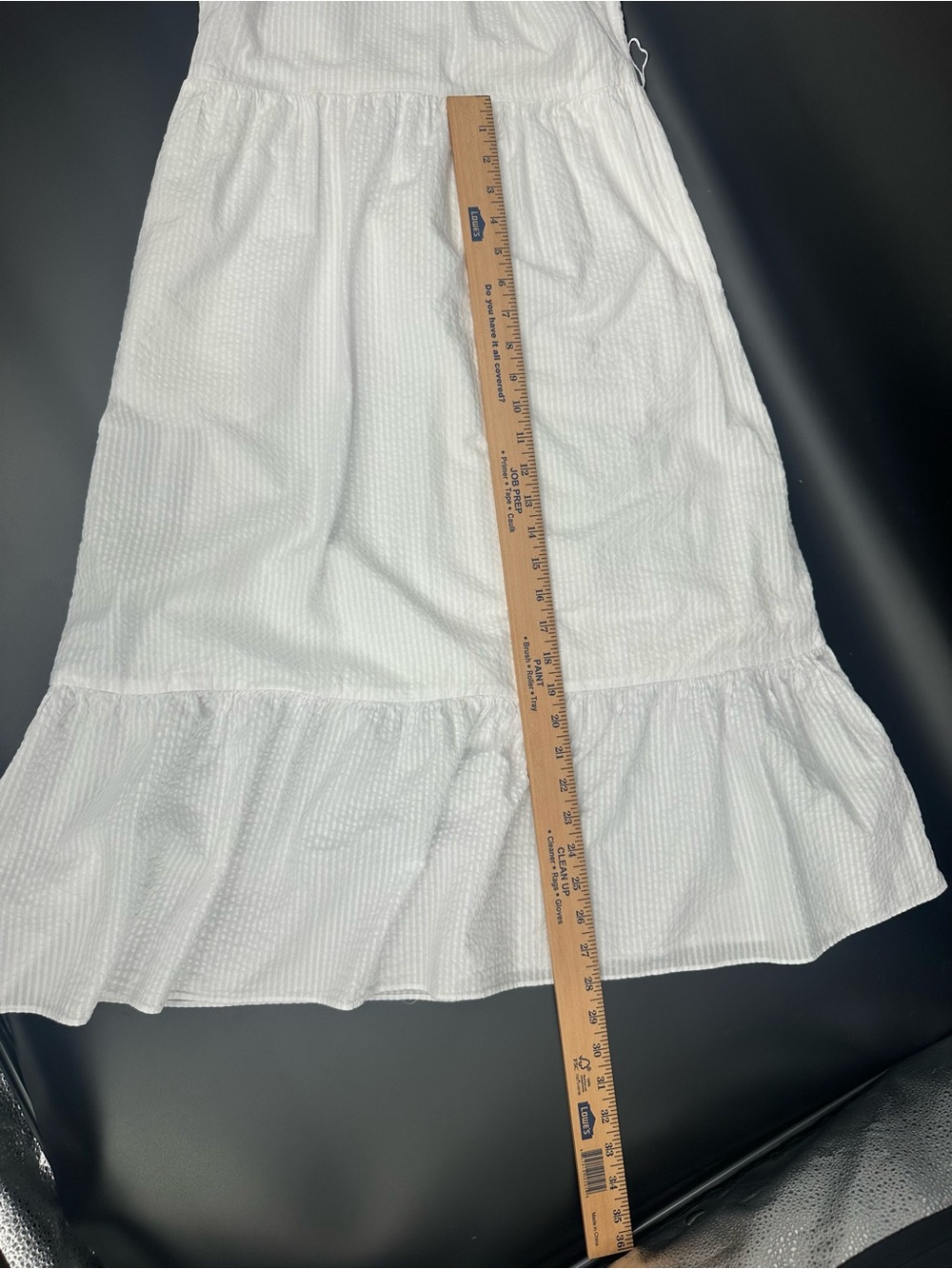 Vineyard Vines White Textured Cotton Midi Dress Ruffle Cottagecore Sz S 1251 - Picture 5 of 9